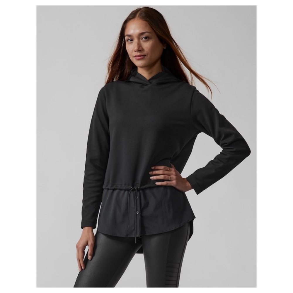 Athleta Gallery Hoodie Top // Black